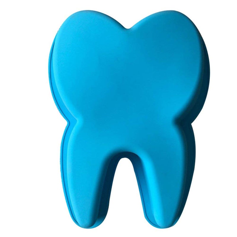 HiParty Tooth Cake Pan, Non-Stick Teeth Silicone Cake Bread Mousse Pie Flan Tart Baking Mold Kitchen Bakeware (12.4" X 9.8", Random Color) - Image 1